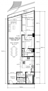 Shark Tower Cancún Departamentos En Venta Quintana Roo Plano Tipo A 153 m2 1 rec 2 ba