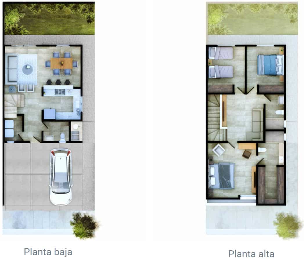 Modelo Viana - 2 niveles con 170.65 m2 Const.