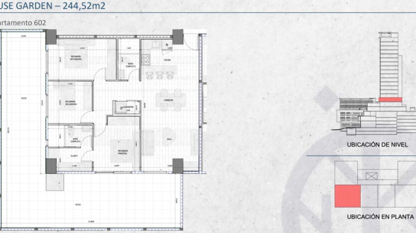 Livo Residencial House Garden Plano 244.52 m2 - 3 rec